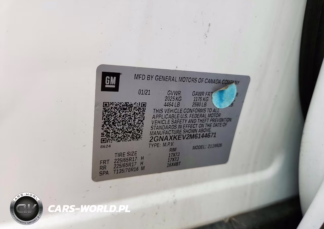 2021 Chevrolet Equinox Fwd Lt VIN:2GNAXKEV2M6144671 - 13