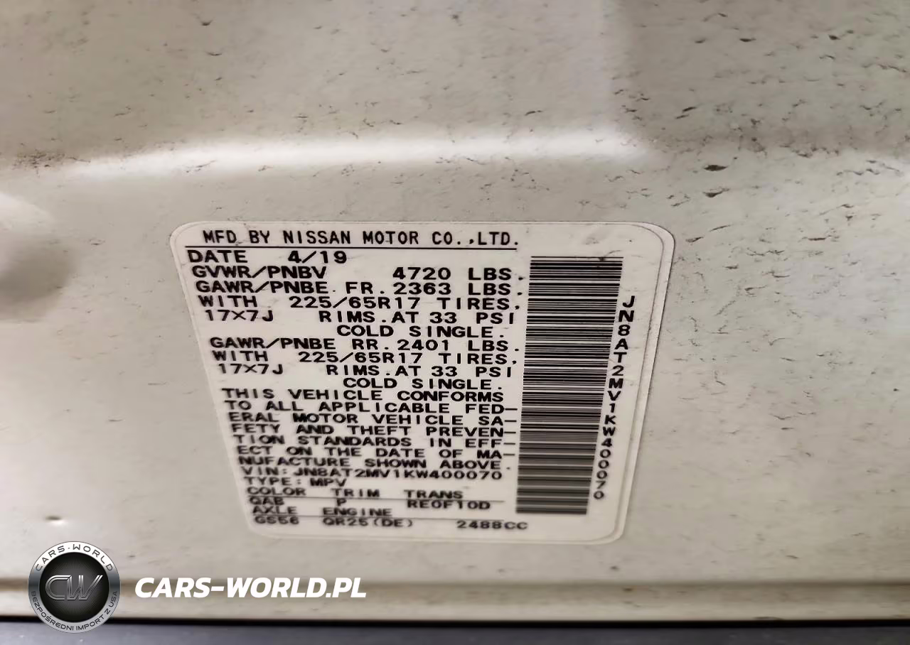 2019 Nissan Rogue Sv VIN:JN8AT2MV1KW400070 - 13