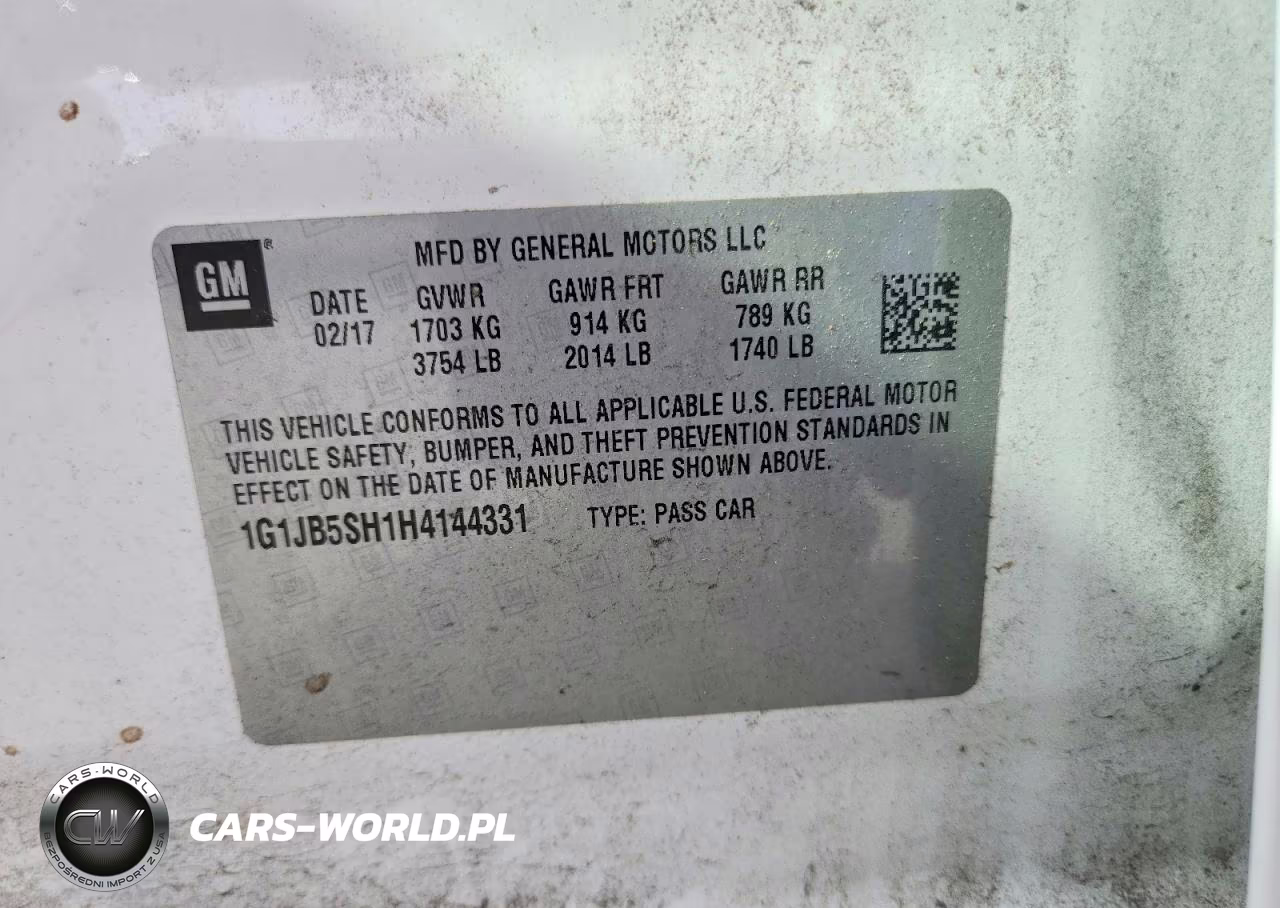 2017 Chevrolet Sonic Ls VIN:1G1JB5SH1H4144331 - 12