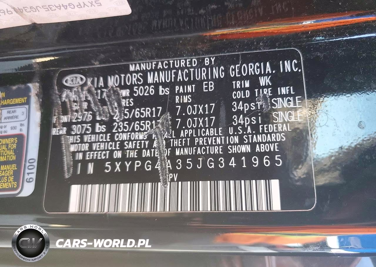 2018 Kia Sorento Lx VIN:5XYPG4A35JG341965 - 13