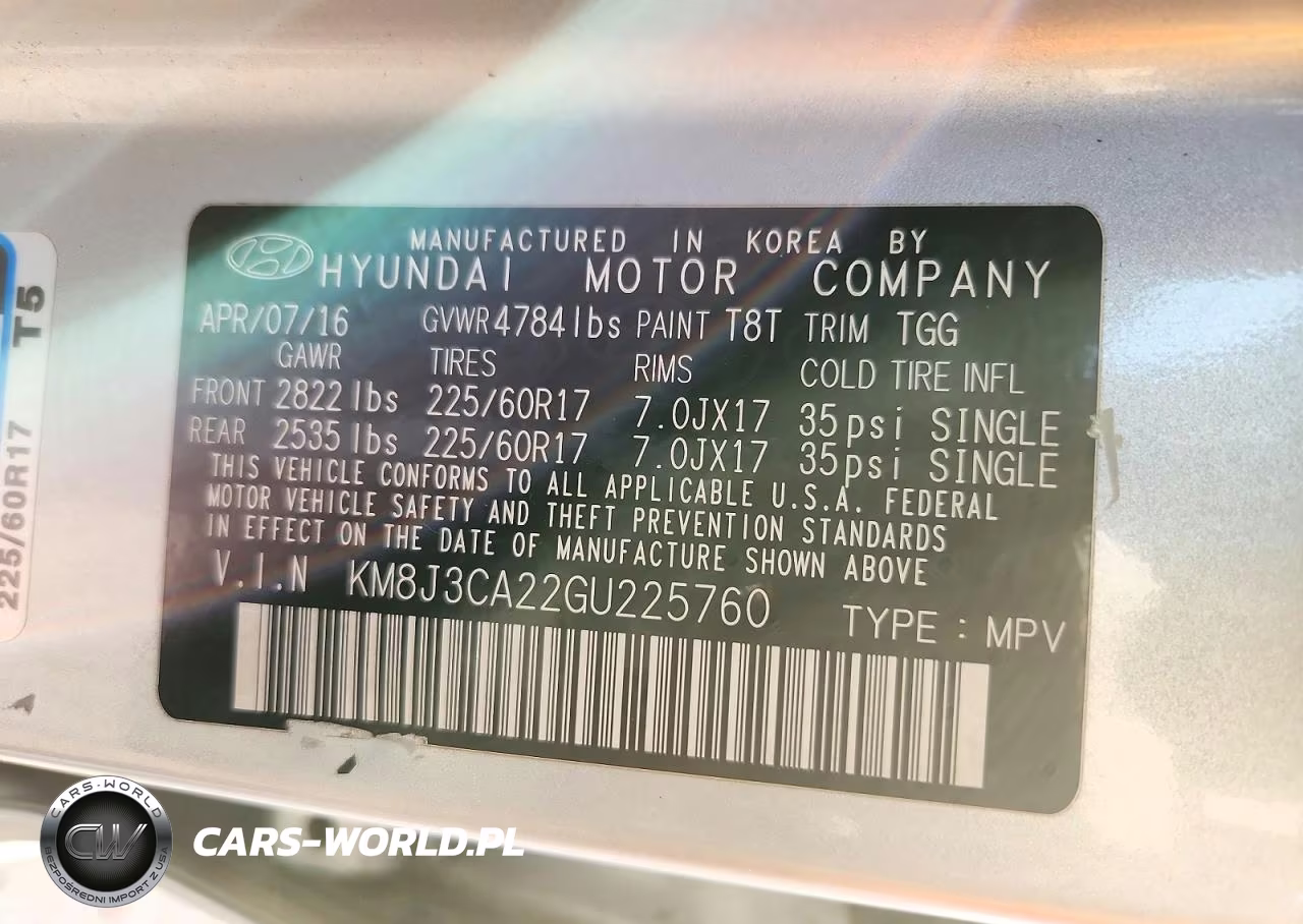 2016 Hyundai Tucson Eco VIN:KM8J3CA22GU225760 - 13
