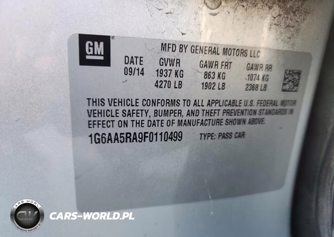 2015 Cadillac Ats VIN:1G6AA5RA9F0110499 - 13