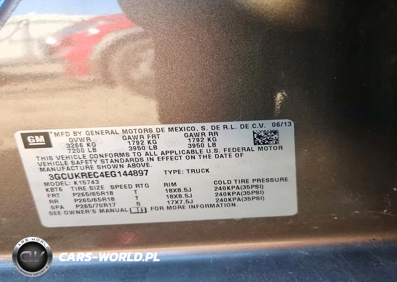 2014 Chevrolet Silverado K1500 Lt VIN:3GCUKREC4EG144897 - 12