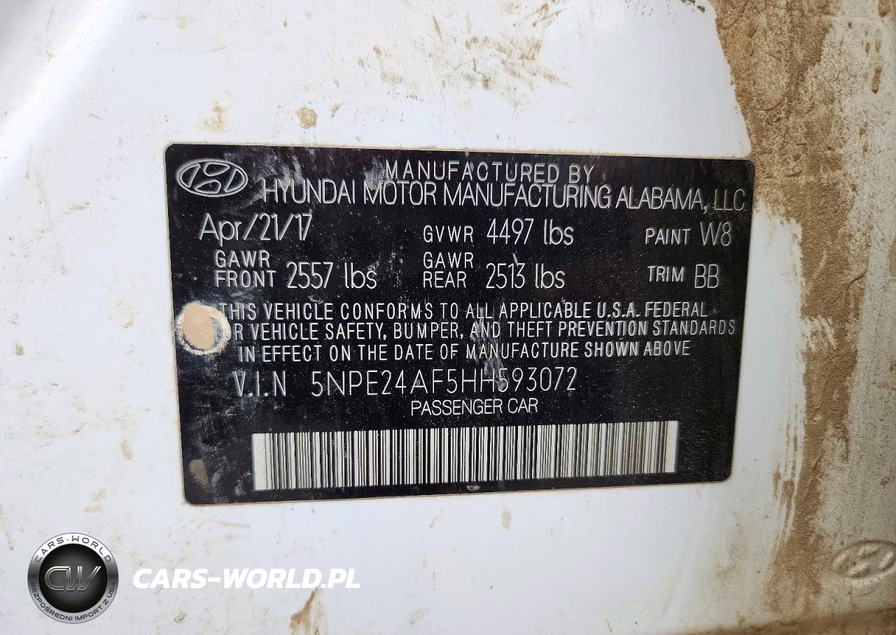 2017 Hyundai Sonata Se VIN:5NPE24AF5HH593072 - 12