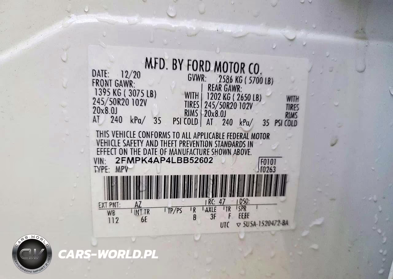 2020 Ford Edge St VIN:2FMPK4AP4LBB52602 - 14