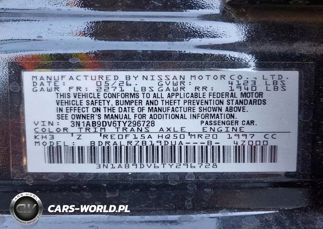 2026 Nissan Sentra Sr VIN:3N1AB9DV6TY296728 - 12