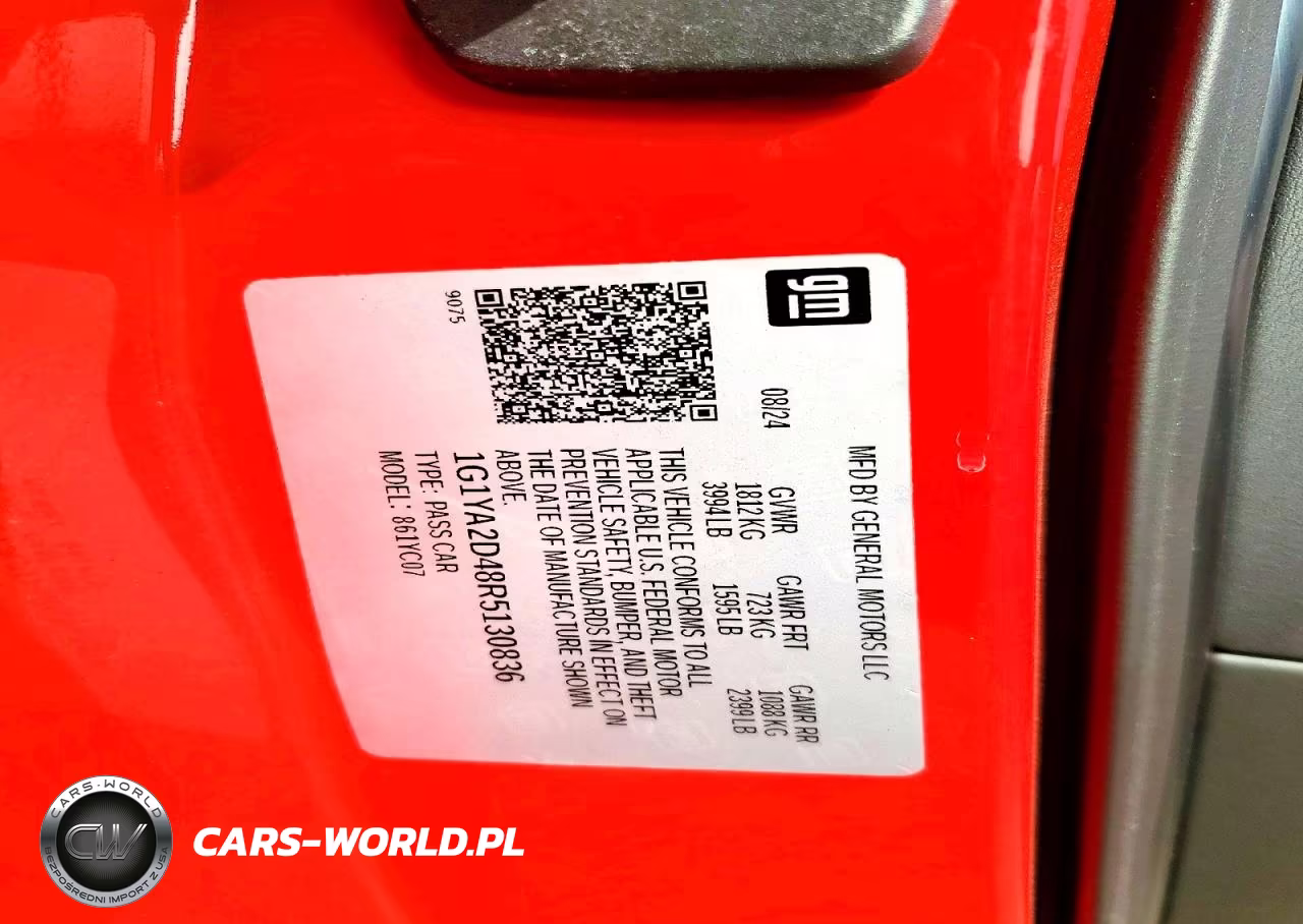 2024 Chevrolet Corvette Stingray 1Lt VIN:1G1YA2D48R5130836 - 13