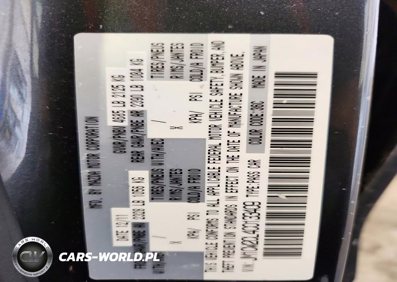 2012 Mazda 5 VIN:JM1CW2CL4C0133409 - 14