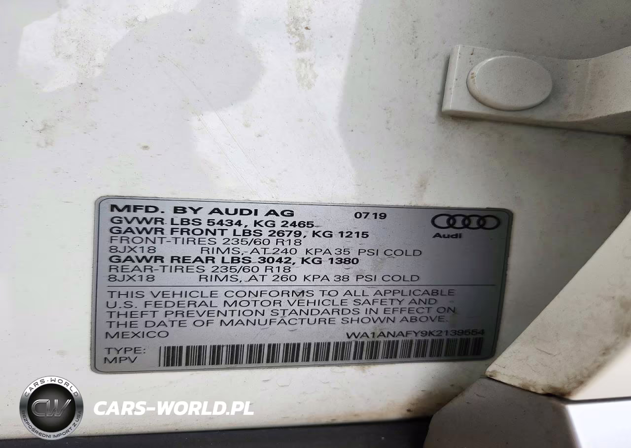 2019 Audi Q5 Premium VIN:WA1ANAFY9K2139554 - 13