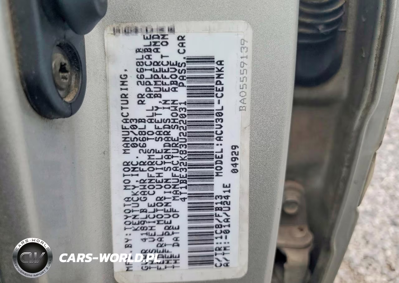 2003 Toyota Camry Le VIN:4T1BE32K83U222031 - 13