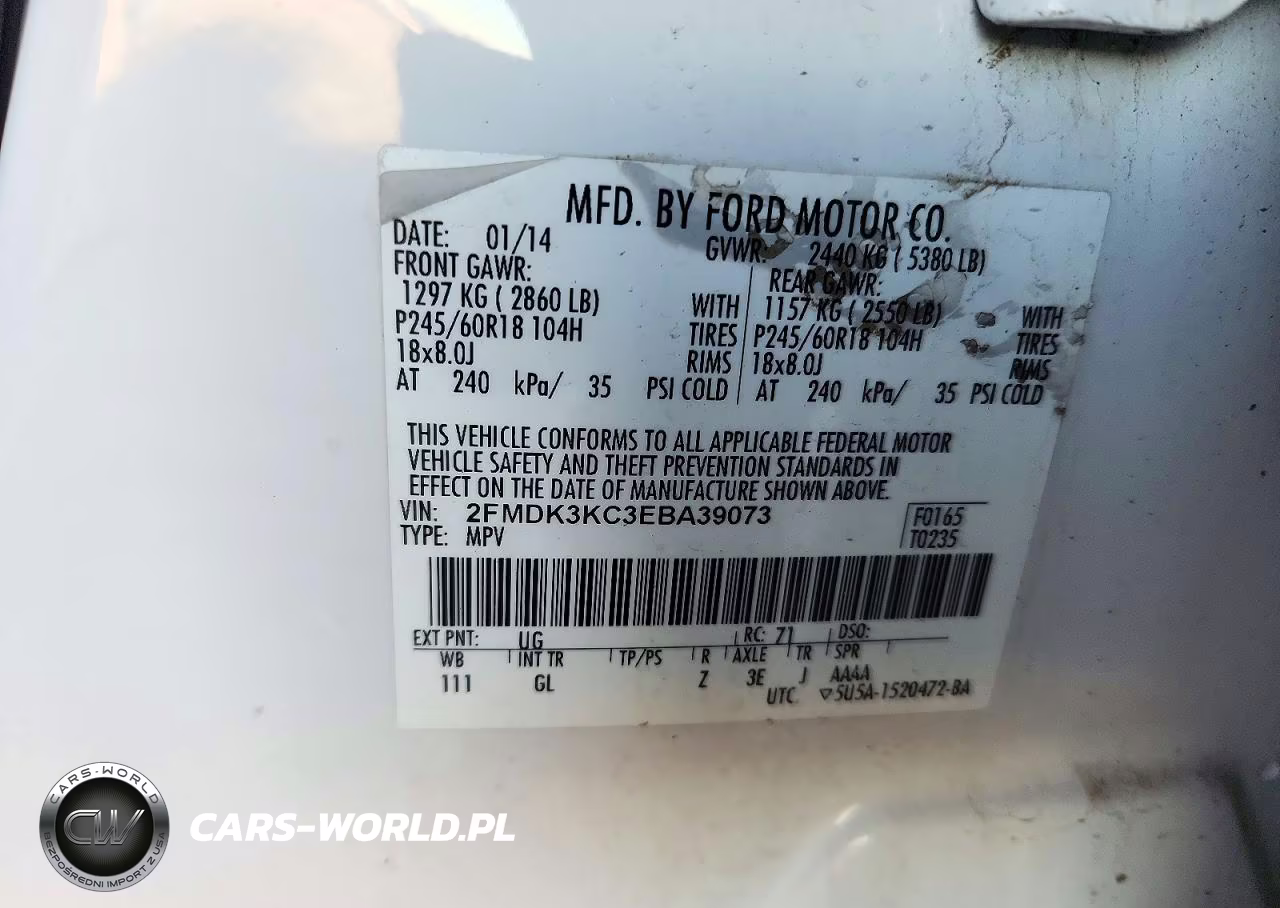 2014 Ford Edge Limited VIN:2FMDK3KC3EBA39073 - 12