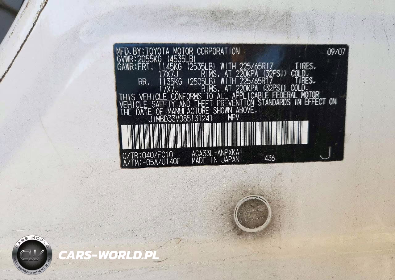 2008 Toyota Rav4 Base VIN:JTMBD33V085131241 - 14