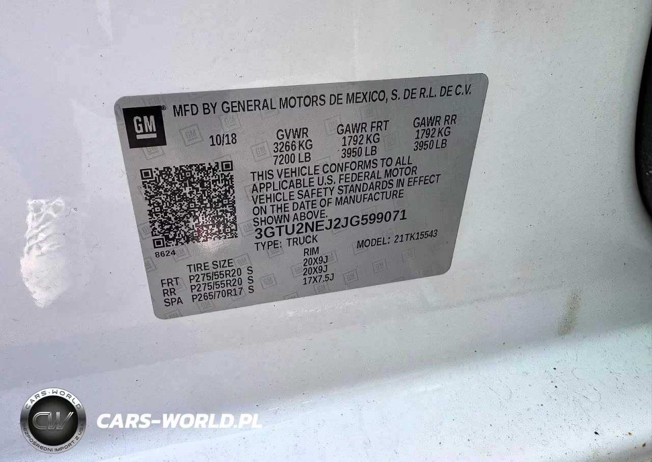 2018 GMC Sierra K1500 Slt VIN:3GTU2NEJ2JG599071 - 12