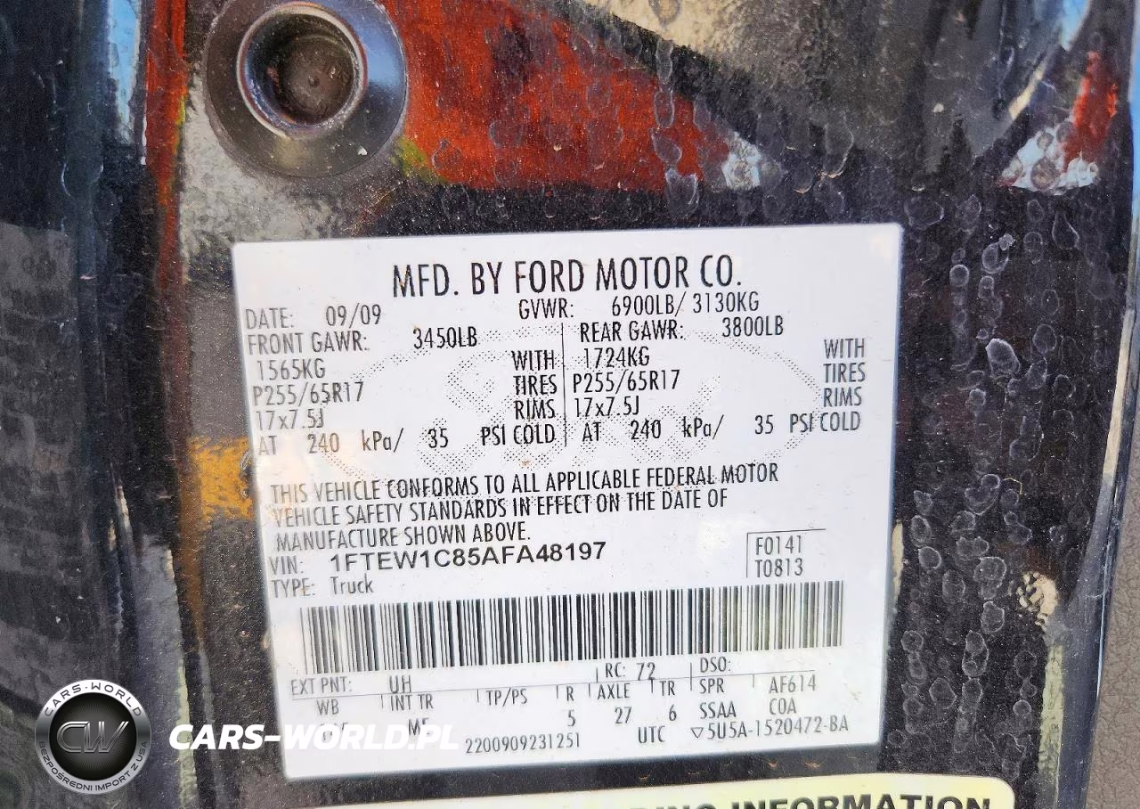 2010 Ford F150 Supercrew VIN:1FTEW1C85AFA48197 - 12