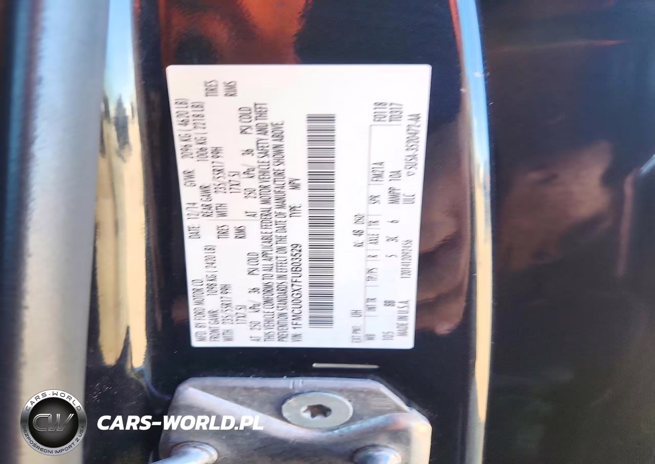 2015 Ford Escape Se VIN:1FMCU0GX7FUB03529 - 13