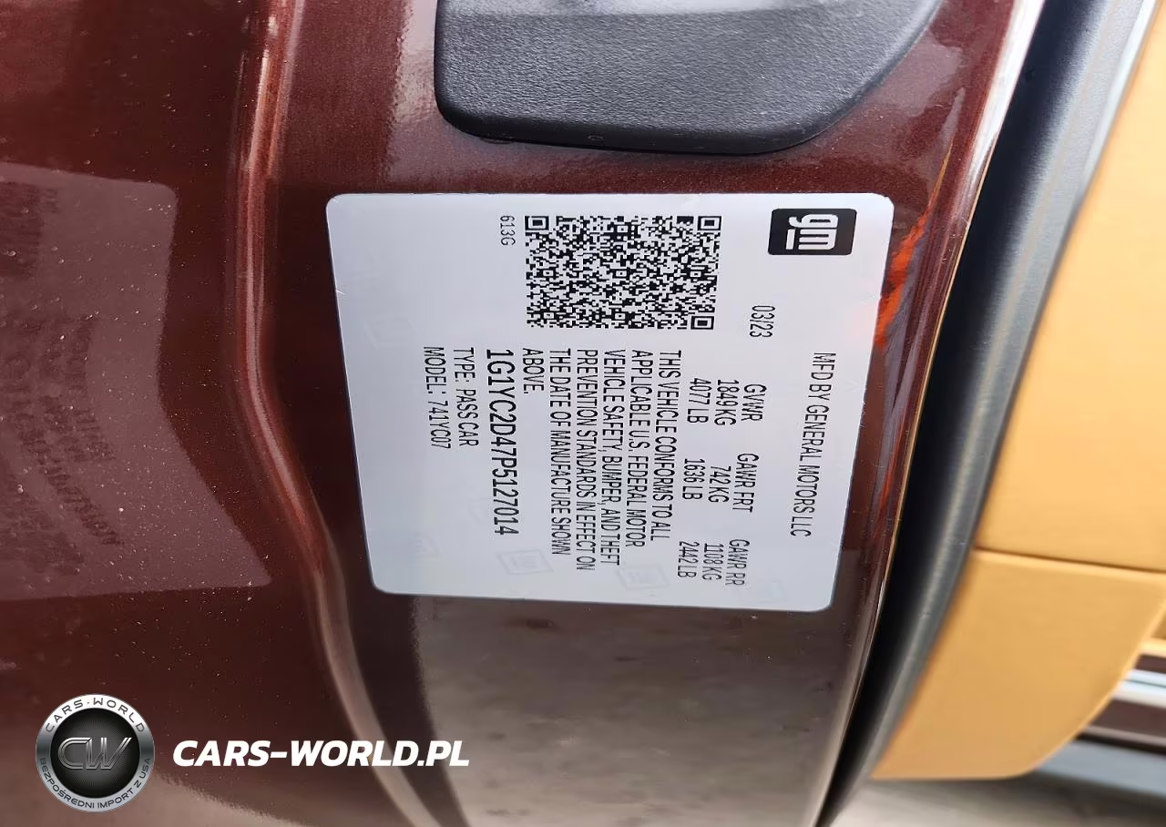 2023 Chevrolet Corvette Stingray 3Lt VIN:1G1YC2D47P5127014 - 12