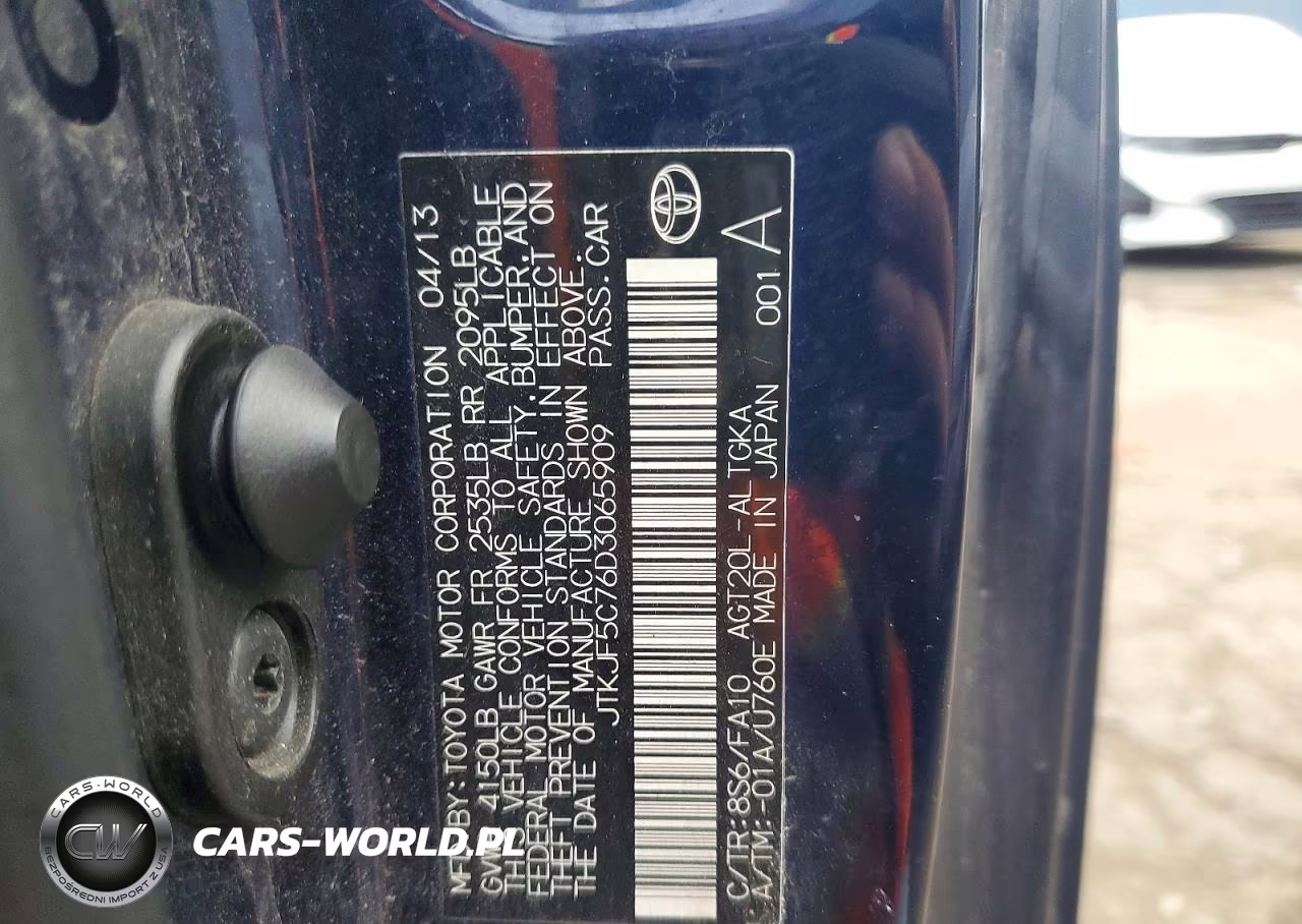 2013 Scion Tc Base VIN:JTKJF5C76D3065909 - 12