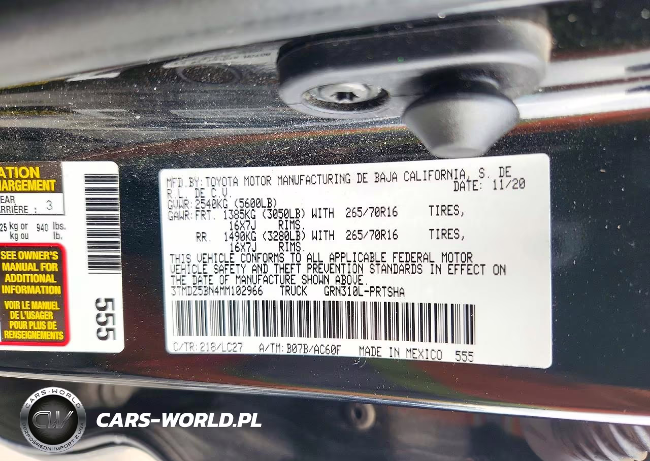 2021 Toyota Tacoma Trd Off-Road VIN:3TMDZ5BN4MM102966 - 12