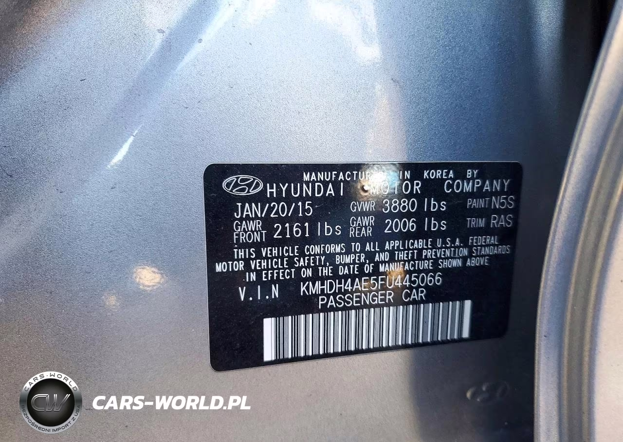 2015 Hyundai Elantra Se VIN:KMHDH4AE5FU445066 - 14