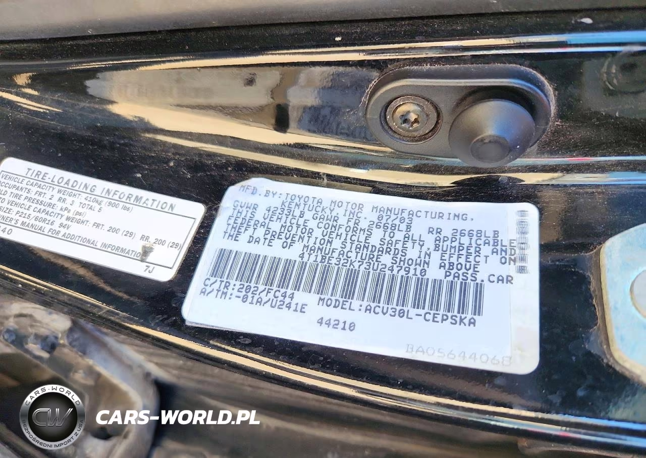 2003 Toyota Camry Se VIN:4T1BE32K73U247910 - 12