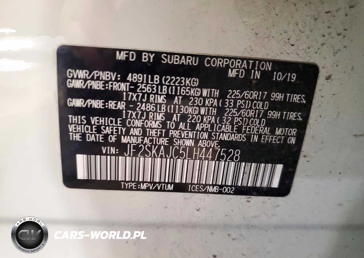2020 Subaru Forester Premium VIN:JF2SKAJC5LH447528 - 14