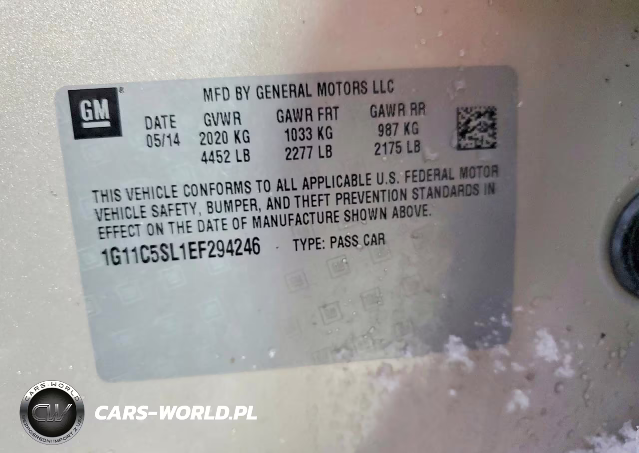 2014 Chevrolet Malibu 1Lt VIN:1G11C5SL1EF294246 - 12