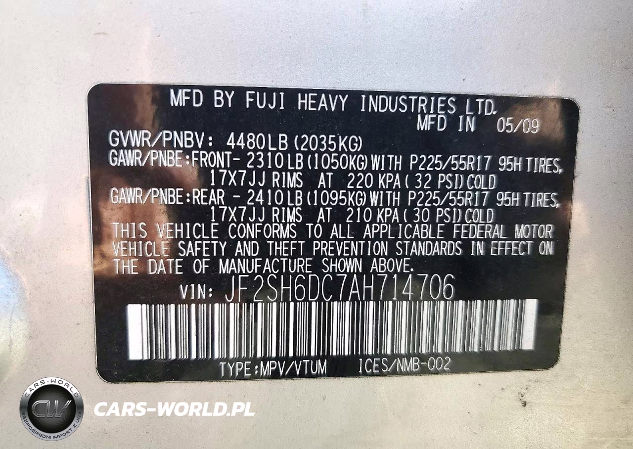 2010 Subaru Forester 2.5X Limited VIN:JF2SH6DC7AH714706 - 13
