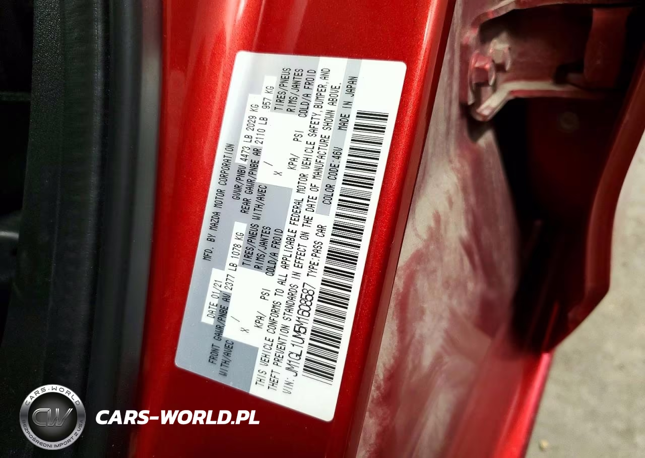 2021 Mazda 6 Sport VIN:JM1GL1UM5M1608587 - 12