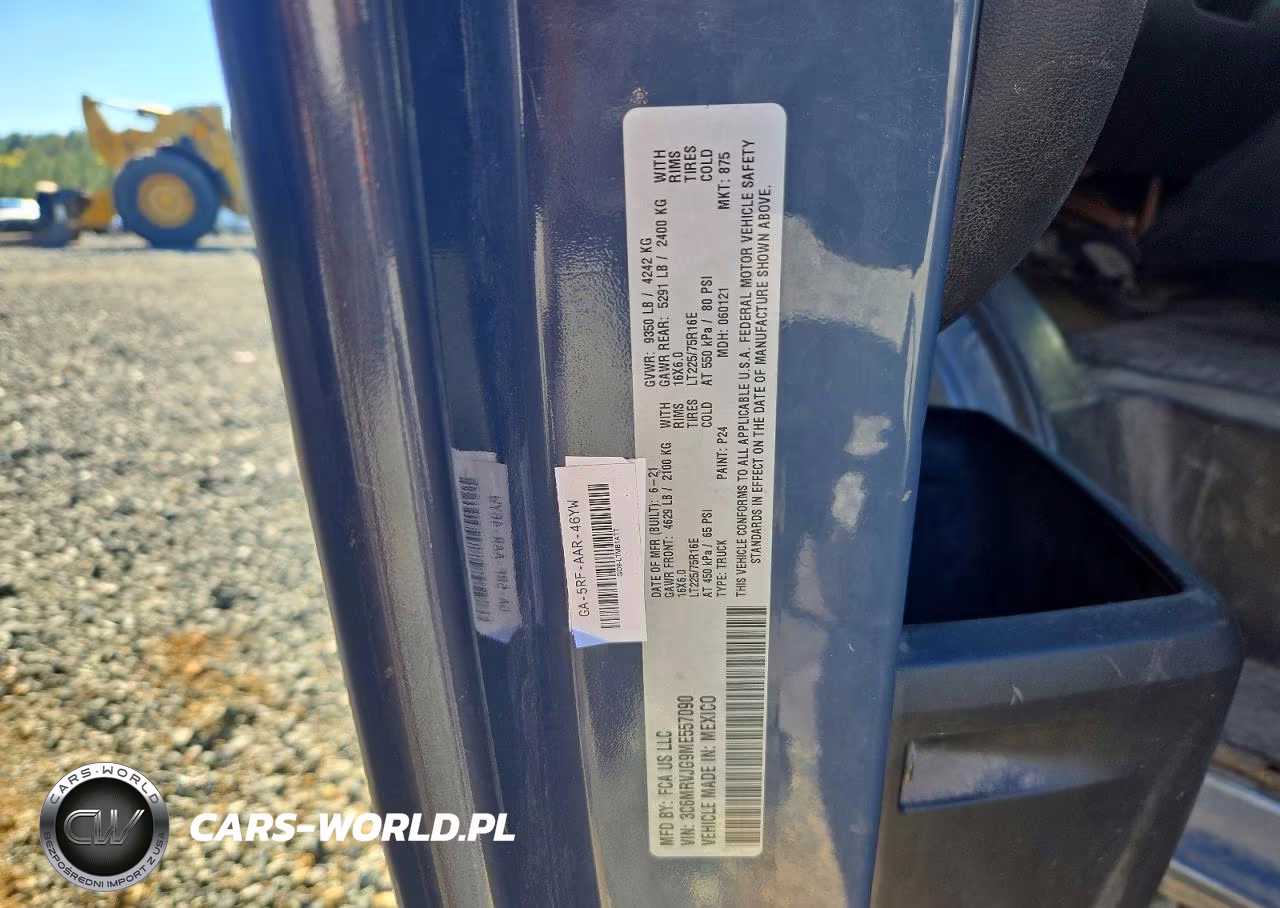 2021 Ram Promaster 3500 3500 High VIN:3C6MRVJG9ME557090 - 13