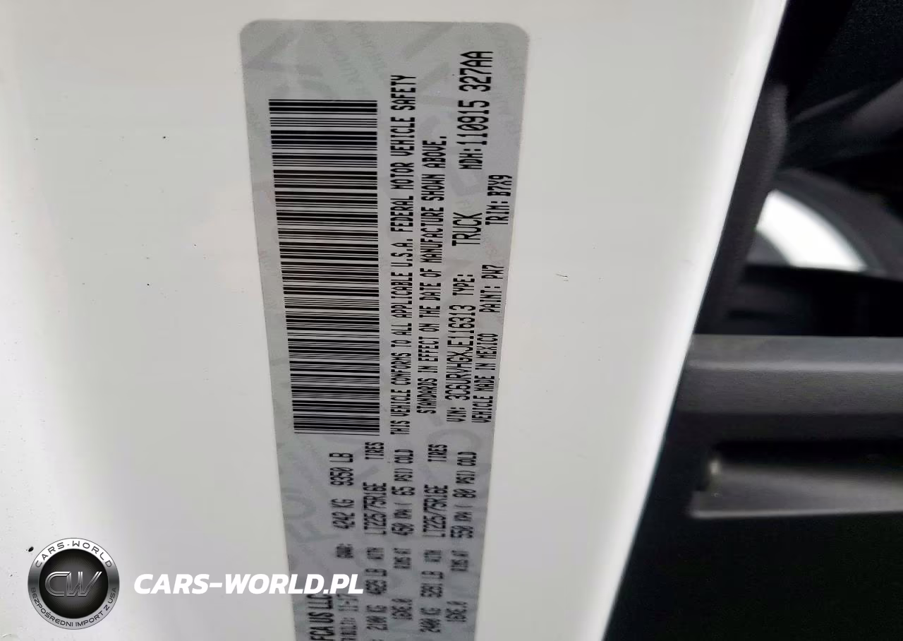 2018 Ram Promaster 3500 3500 High VIN:3C6URVHGXJE116313 - 12