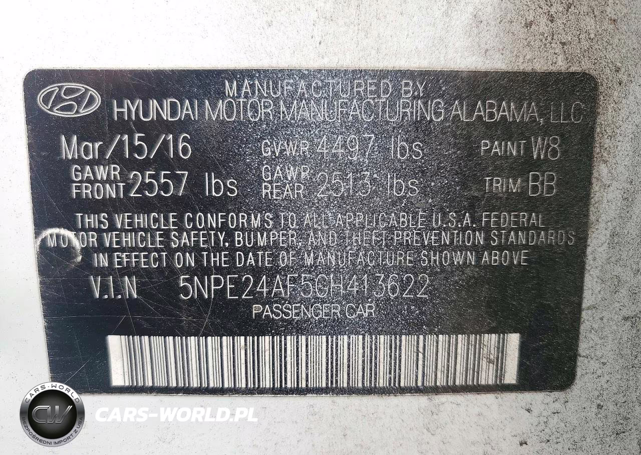 2016 Hyundai Sonata VIN:5NPE24AF5GH413622 - 12