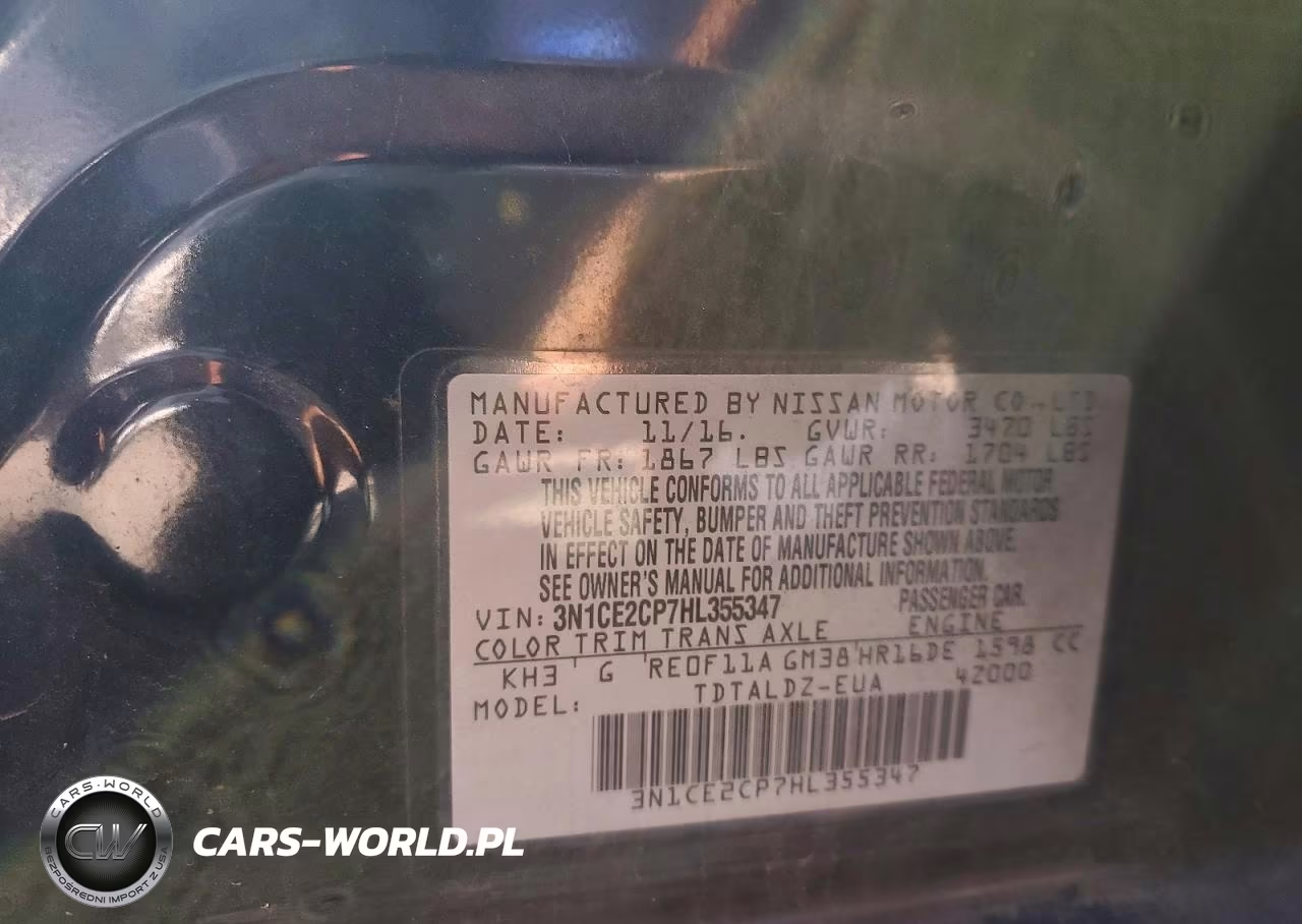 2017 Nissan Versa Note Sv VIN:3N1CE2CP7HL355347 - 12