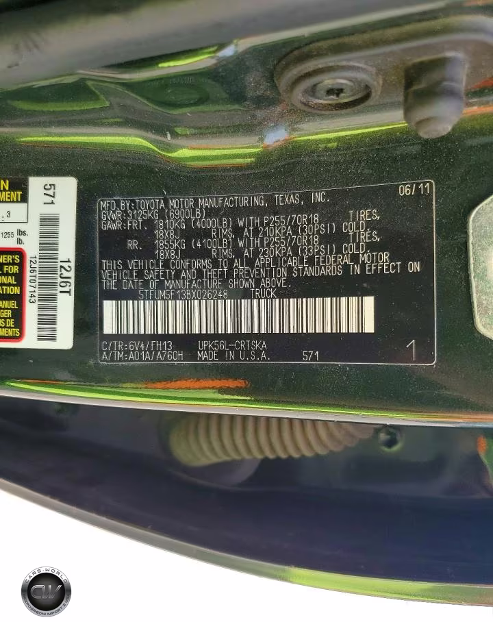 2011 Toyota Tundra Double Cab Sr5 VIN:5TFUM5F13BX026248 - 12