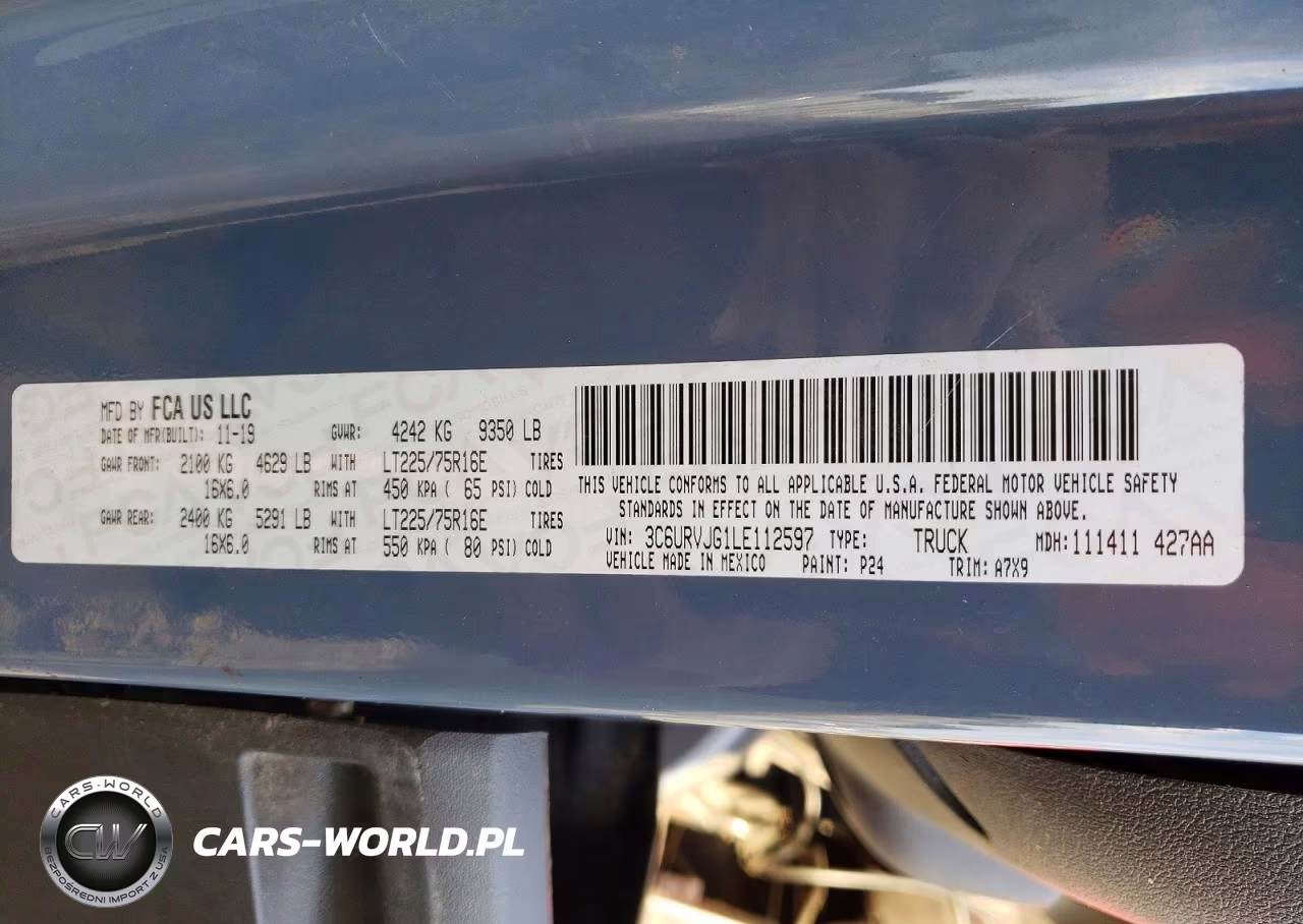 2020 Ram Promaster 3500 3500 High VIN:3C6URVJG1LE112597 - 13