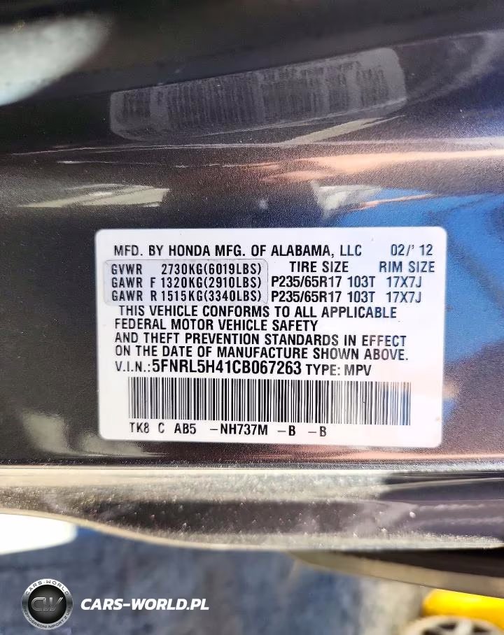 2012 Honda Odyssey Ex VIN:5FNRL5H41CB067263 - 13