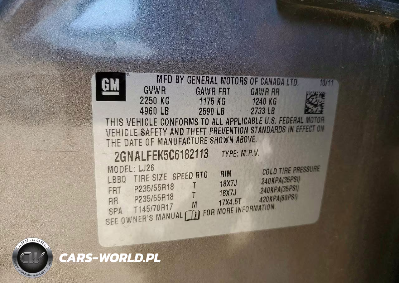2012 Chevrolet Equinox Ltz VIN:2GNALFEK5C6182113 - 14