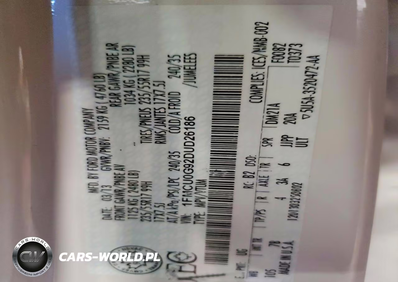 2013 Ford Escape Se VIN:1FMCU0G92DUD26186 - 13