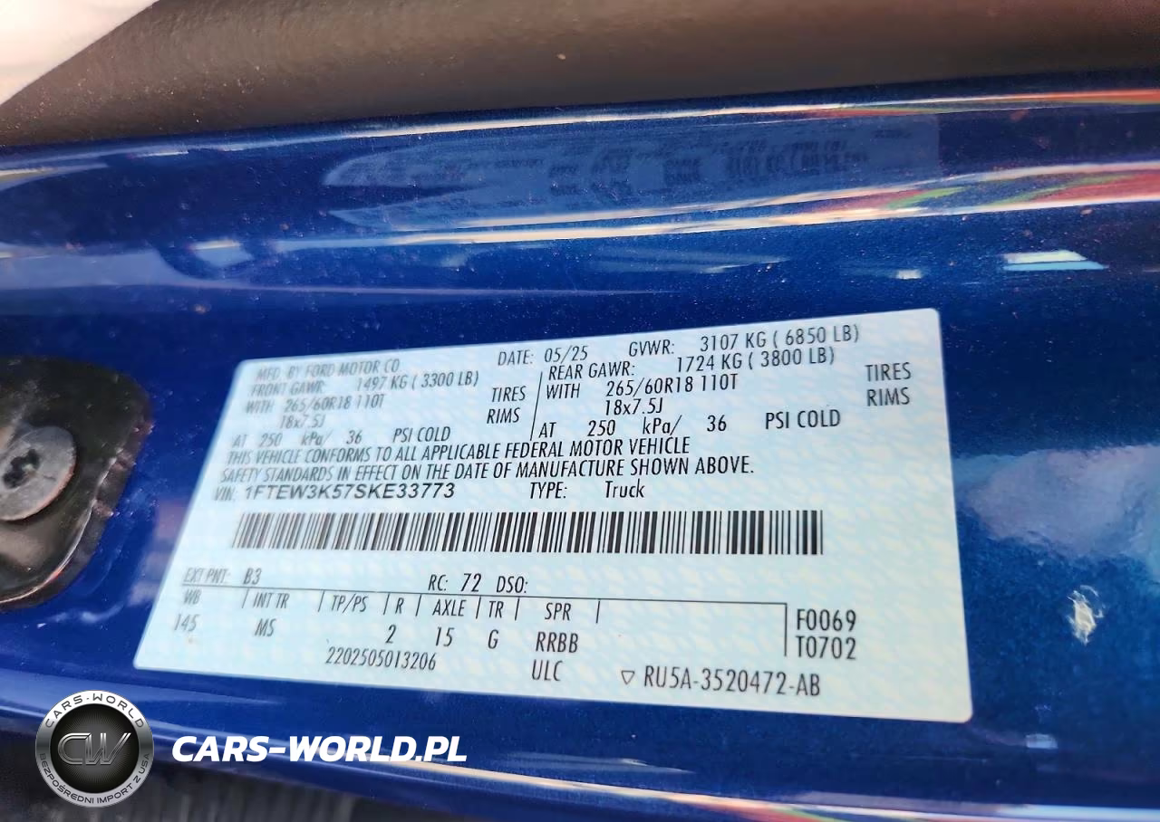 2025 Ford F150 Xlt VIN:1FTEW3K57SKE33773 - 12