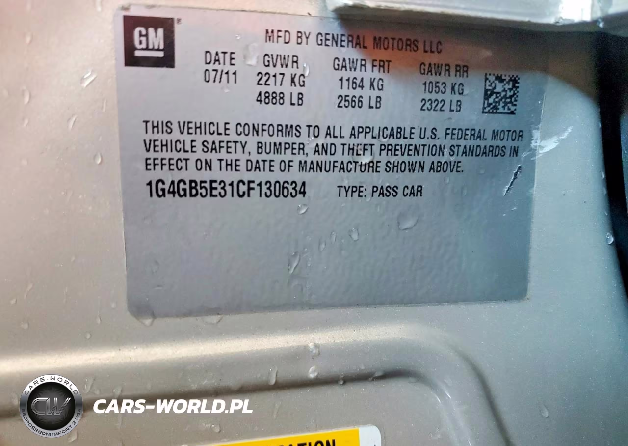 2012 Buick Lacrosse Convenience VIN:1G4GB5E31CF130634 - 12