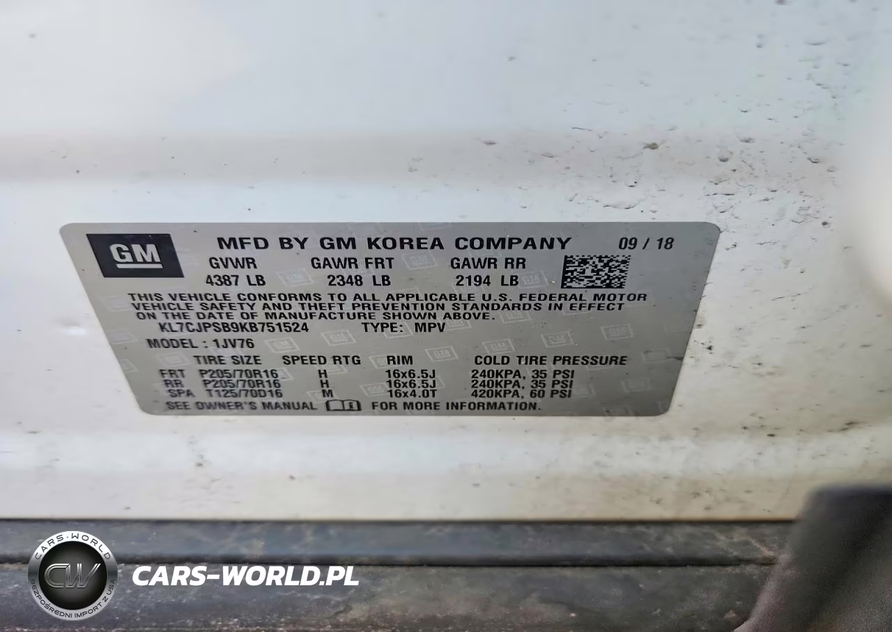 2019 Chevrolet Trax 1Lt VIN:KL7CJPSB9KB751524 - 13