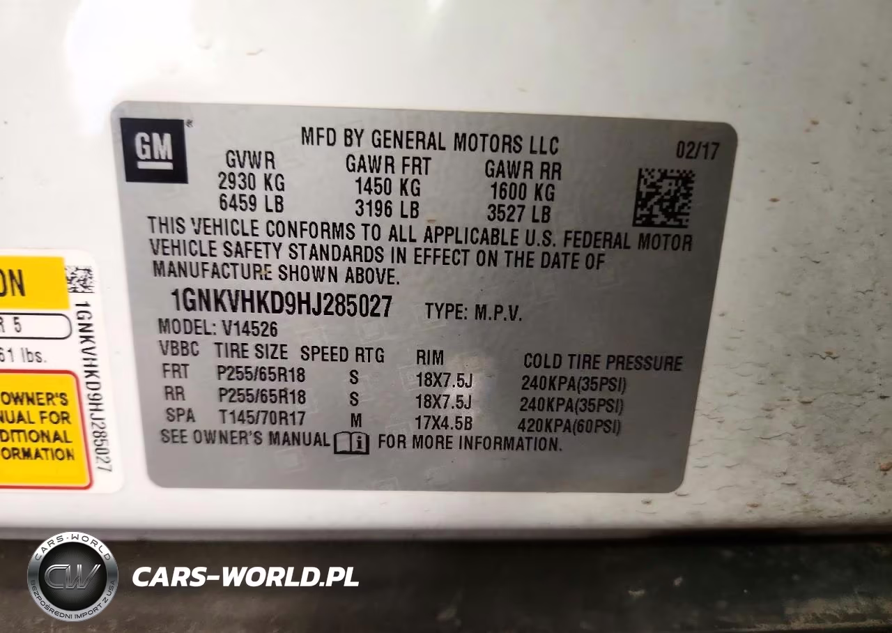 2017 Chevrolet Traverse Lt VIN:1GNKVHKD9HJ285027 - 13