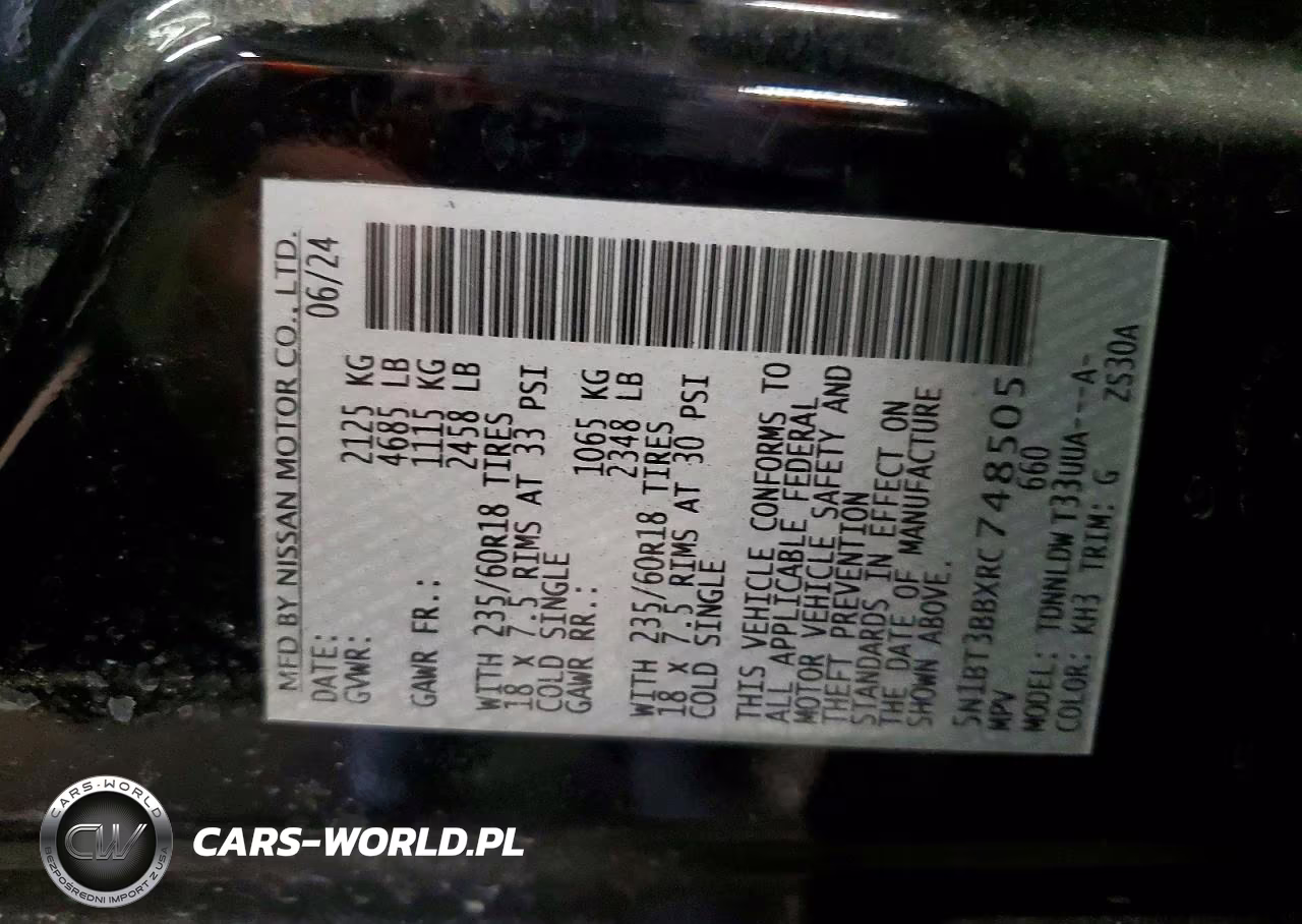 2024 Nissan Rogue Sv VIN:5N1BT3BBXRC748505 - 13