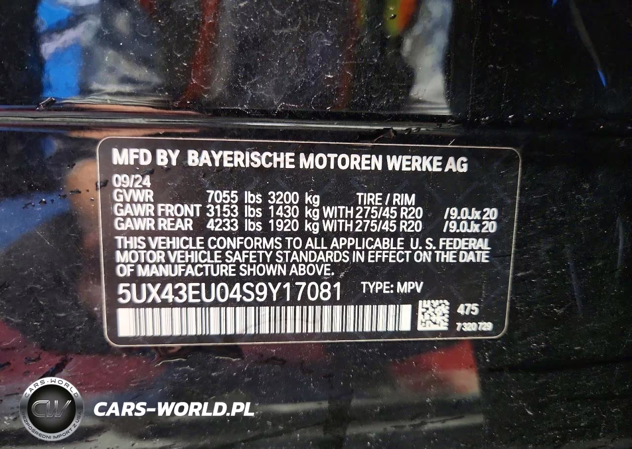 2025 BMW X5 xDrive50E VIN:5UX43EU04S9Y17081 - 13