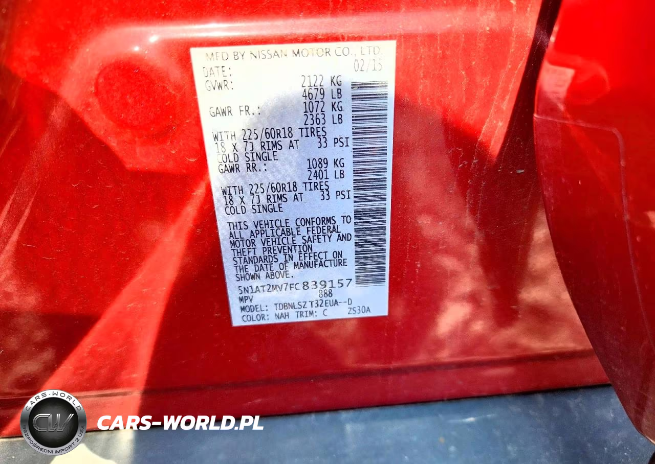 2015 Nissan Rogue Sl VIN:5N1AT2MV7FC839157 - 12