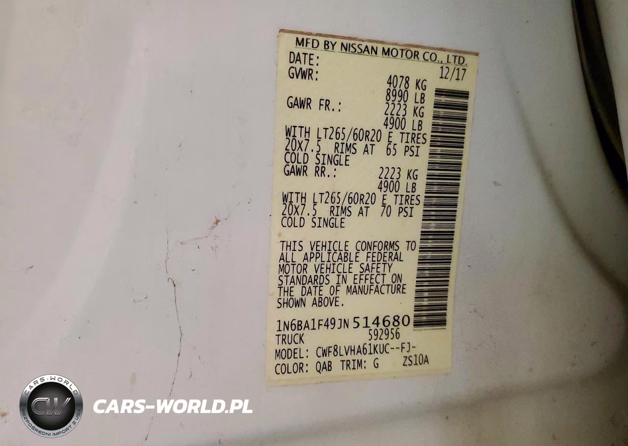 2018 Nissan Titan Xd Sl VIN:1N6BA1F49JN514680 - 12