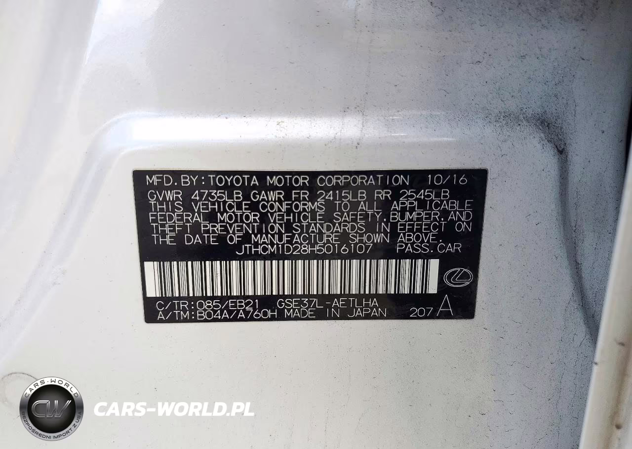 2017 Lexus Is 300 VIN:JTHCM1D28H5016107 - 13