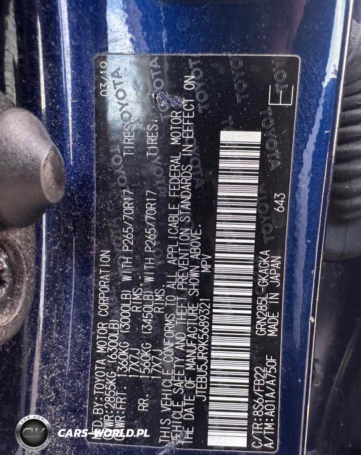 2019 Toyota 4Runner Sr5 VIN:JTEBU5JR9K5689321 - 10