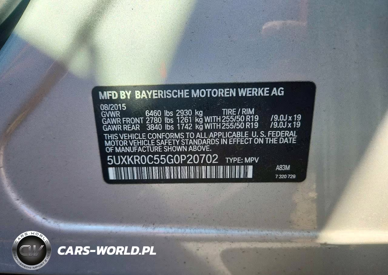 2016 BMW X5 xDrive35I VIN:5UXKR0C55G0P20702 - 13