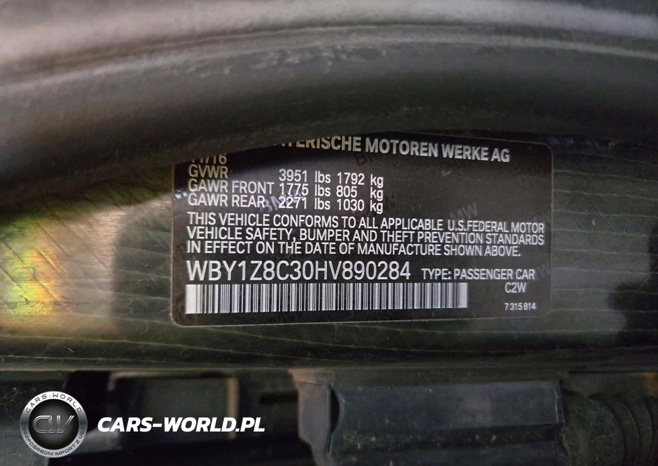 2017 BMW I3 Rex VIN:WBY1Z8C30HV890284 - 12
