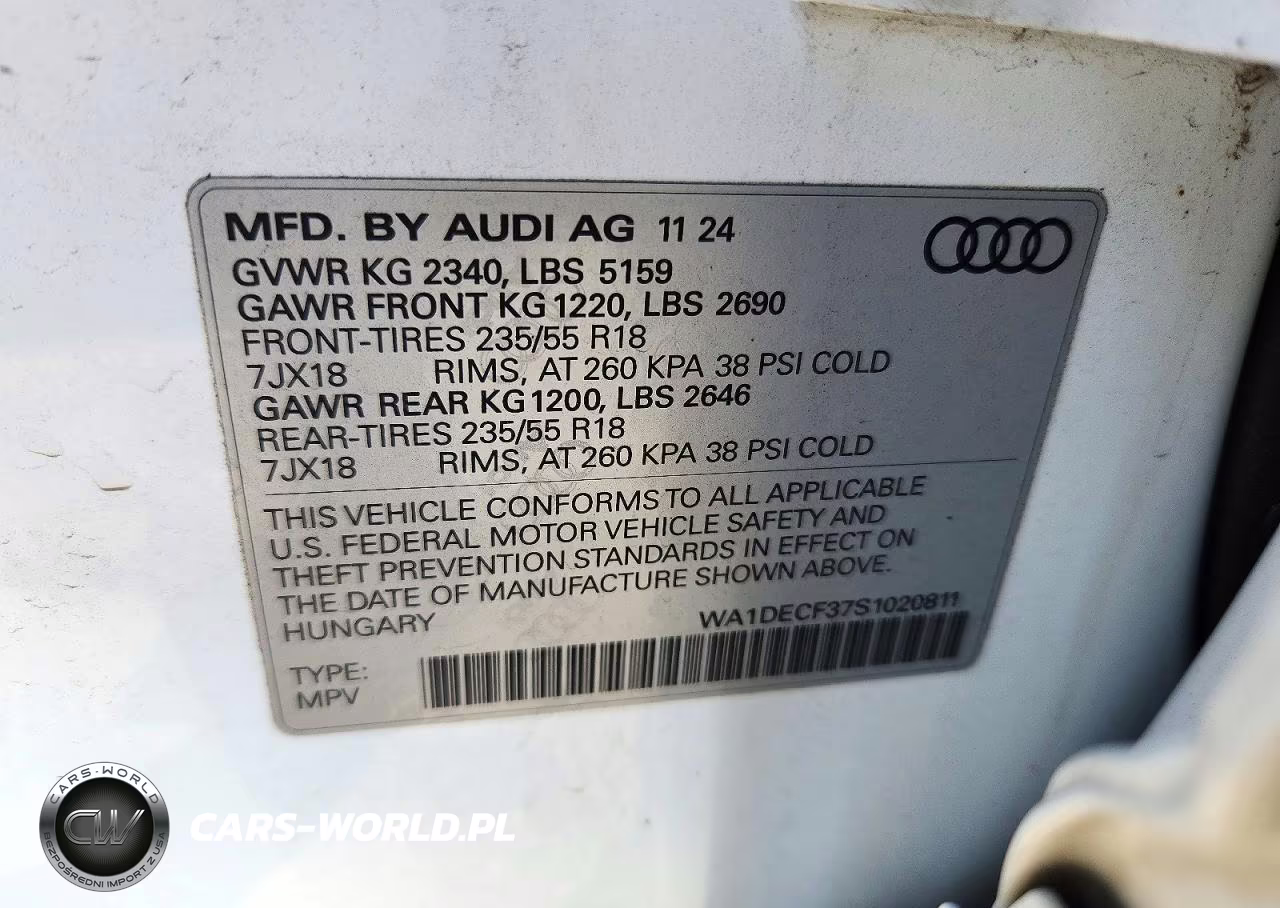 2025 Audi Q3 Premium S Line 45 VIN:WA1DECF37S1020811 - 13
